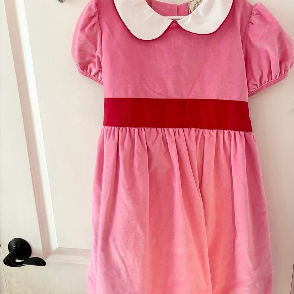 NWT TBBC Cindy Lou Sash Dress in Hampton Hot Pink